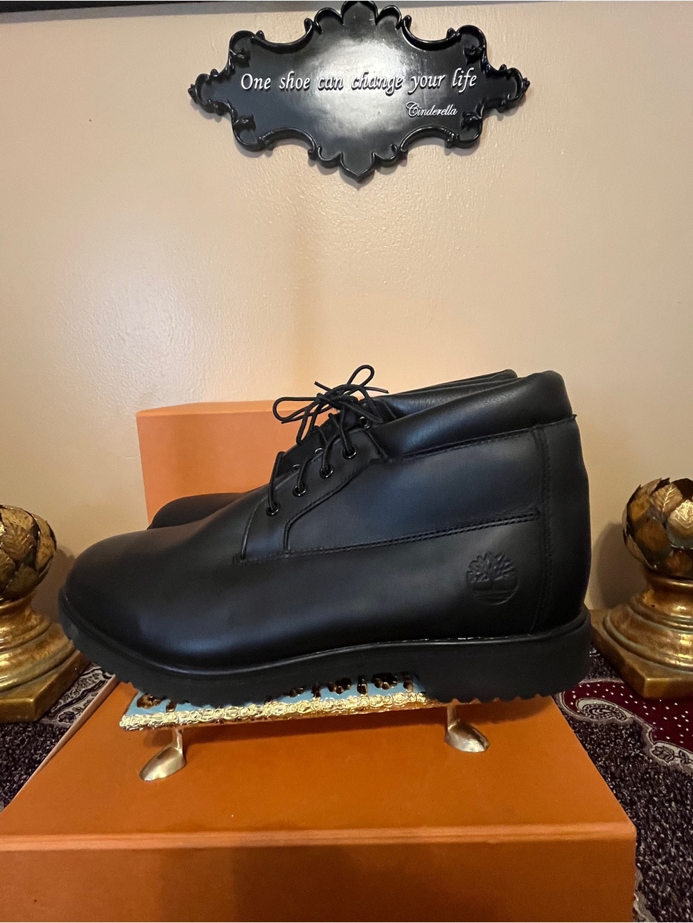 Timberland 1973 Newman Waterproof Boots Mens 12W Black Leather Chukka 50059